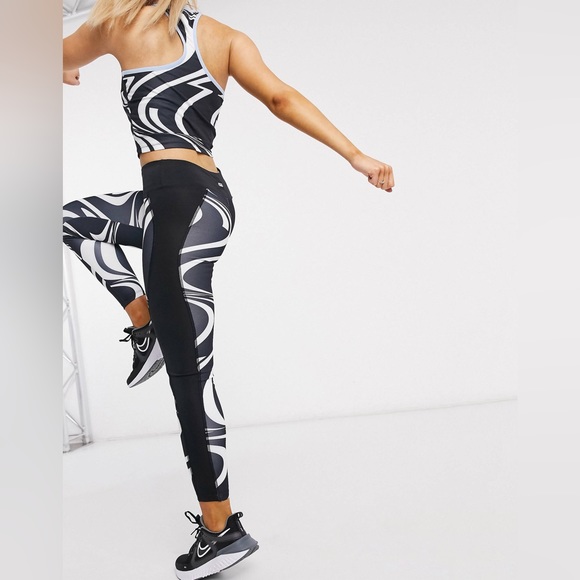 NWT ASOS 4505 high waisted legging in paneled swirl print - Picture 4 of 4